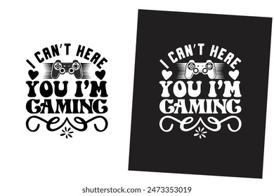 Gaming Typografie T-Shirt Design Vektorgrafik