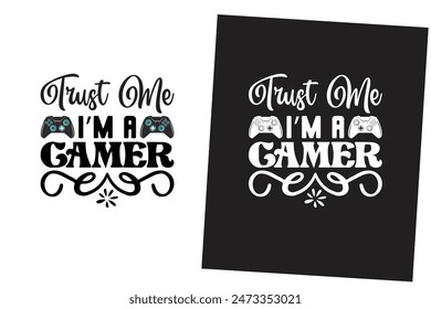 Gaming Typografie T-Shirt Design Vektorgrafik