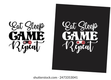 Gaming Typografie T-Shirt Design Vektorgrafik