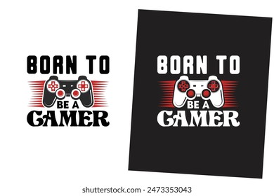 Gaming Typografie T-Shirt Design Vektorgrafik