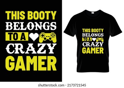 Gaming typography t shirt vector graphic Premium Vector