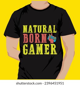
Gaming typography t-shirt design and bundle