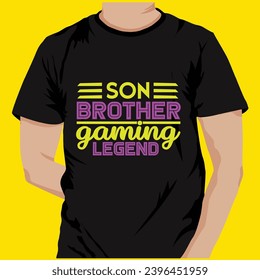 
Gaming typography t-shirt design and bundle