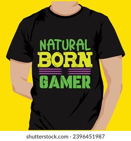 
Gaming typography t-shirt design and bundle