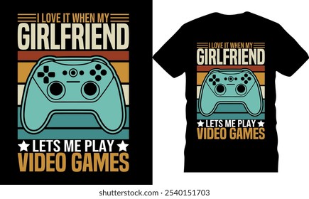 Gaming Typography T-Shirt Design, trendy gaming t shirt