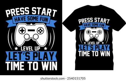 Gaming Typography T-Shirt Design, trendy gaming t shirt