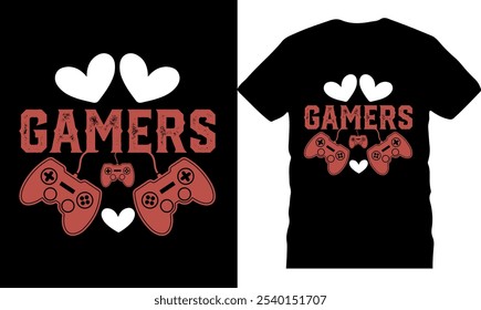 Gaming Typography T-Shirt Design, trendy gaming t shirt