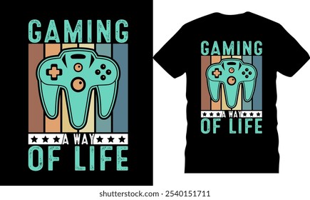 Gaming Typography T-Shirt Design, trendy gaming t shirt