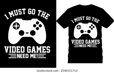 Gaming Typography T-Shirt Design, trendy gaming t shirt