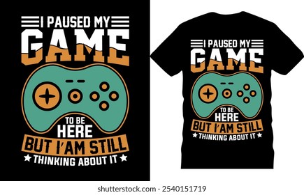 Gaming Typography T-Shirt Design, trendy gaming t shirt