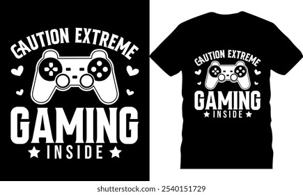 Gaming Typography T-Shirt Design, trendy gaming t shirt