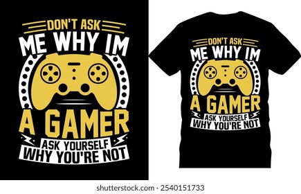 Gaming Typography T-Shirt Design, trendy gaming t shirt