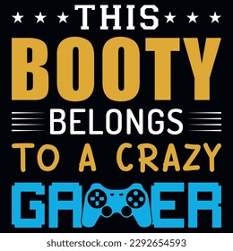 Gaming typography tshirt design vector design 