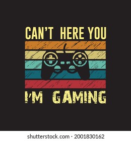 Gaming typography ,vector t-shirt design