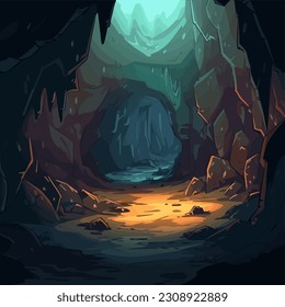 Videojuego vectorial paisaje de fondo de juego fantasía fondo de pantalla de montaña