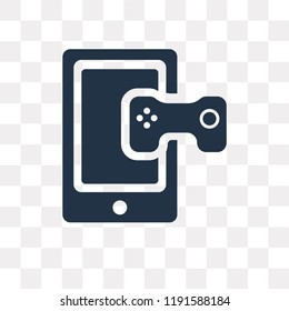 Gaming vector icon isolated on transparent background, Gaming transparency concept can be used web and mobile