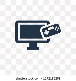 Gaming vector icon isolated on transparent background, Gaming transparency concept can be used web and mobile