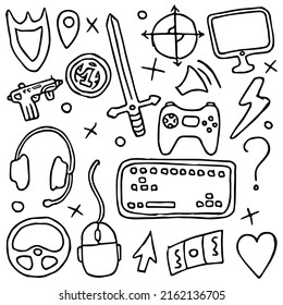 iconos vectoriales de juegos. ilustración de juegos