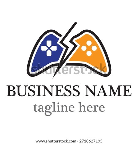 Gaming vector logo template design