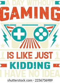 Gaming vector t-shirt design illustration