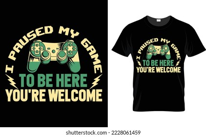 Gaming vector, typography T-shirt design. motivational and inscription quotes.
perfect for print items and bags, posters, and cards. isolated on black background

