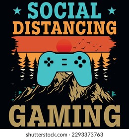 Gaming vintages tshirt design vector design 