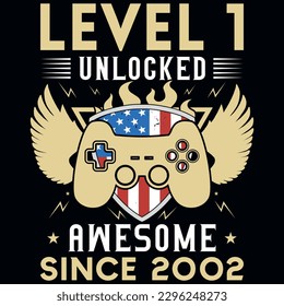 Gaming vintages tshirt design vector design 