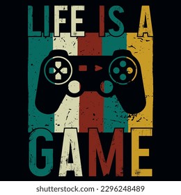 Gaming vintages tshirt design vector design 