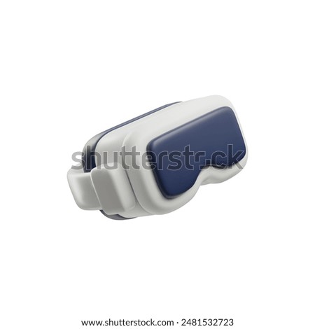Gaming VR glasses in 3D vector illustration. Realistic VR headset design highlighting innovative cyberspace technologies isolated on white background.