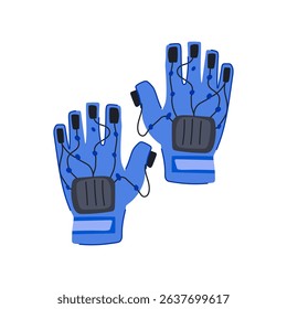 gaming vr glove cartoon. virtual reality, interface input, device motion gaming vr glove sign. isolated symbol vector illustration
