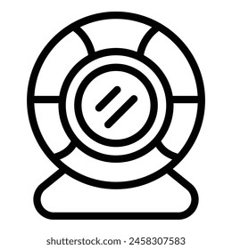 Gaming webcam icon outline vector. Digital peripheral. Videogame playing accessory