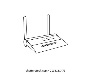 Gaming Wifi router icon in flat style Design. Broadband vector illustration on white business isolated. Internet connection business concept. professional illustration. Creative Vector router Design