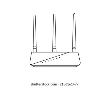Gaming Wifi router icon in flat style Design. Broadband vector illustration on white business isolated. Internet connection business concept. professional illustration. Creative Vector router Design