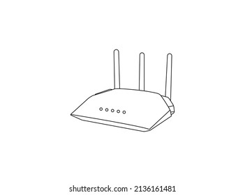 Gaming Wifi router icon in flat style Design. Broadband vector illustration on white business isolated. Internet connection business concept. professional illustration. Creative Vector router Design