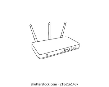 Gaming Wifi router icon in flat style Design. Broadband vector illustration on white business isolated. Internet connection business concept. professional illustration. Creative Vector router Design