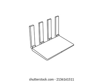 Icono de enrutador WiFi de juegos en diseño plano. Ilustración vectorial de banda ancha en empresas blancas aisladas. concepto de negocio de conexión a Internet. ilustración profesional. Diseño de enrutador de vector creativo