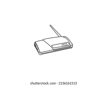Gaming Wifi router icon in flat style Design. Broadband vector illustration on white business isolated. Internet connection business concept. professional illustration. Creative Vector router Design