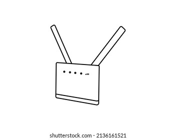 Gaming Wifi router icon in flat style Design. Broadband vector illustration on white business isolated. Internet connection business concept. professional illustration. Creative Vector router Design
