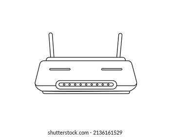 Gaming Wifi router icon in flat style Design. Broadband vector illustration on white business isolated. Internet connection business concept. professional illustration. Creative Vector router Design