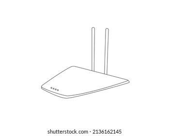 Gaming Wifi router icon in flat style Design. Broadband vector illustration on white business isolated. Internet connection business concept. professional illustration. Creative Vector router Design