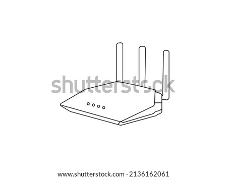 Gaming Wifi router icon in flat style Design. Broadband vector illustration on white business isolated. Internet connection business concept. professional illustration. Creative Vector router Design