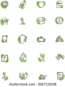 Gaming world, illustration, vector, on a white background.