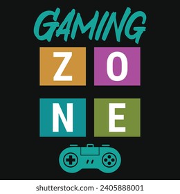 Gaming zone graphics tshirt design 