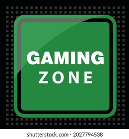 GAMING ZONE, ICON AND LABEL VECTOR