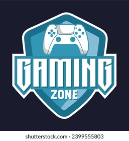 gaming zone logo with blue background