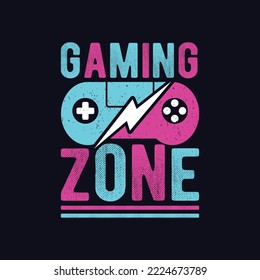 Spielzone. T-Shirt-Design, Poster, Grußkarten, Textilien und Aufkleber-Vektorgrafik-Design