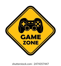 gaming zone sticker symbol vector