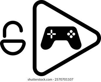 gaming_free to play icon black and white