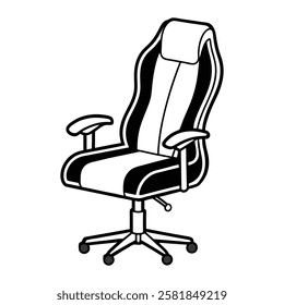gaming-chair-vector-illustration, this is a editable file.