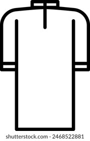 Gamis fashion muslim icon with black outline style. asian, traditional, young, gamis, islam, muslim, lifestyle. Vector Illustration